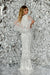 Mother of the Bride Dresses Long Mother of the Bride Formal Aztec Sequin Dress Ivory/Silver