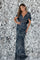 Mother of the Bride Dresses Long Fitted Mother of the Bride Formal Sequin Dress Navy Gunmetal