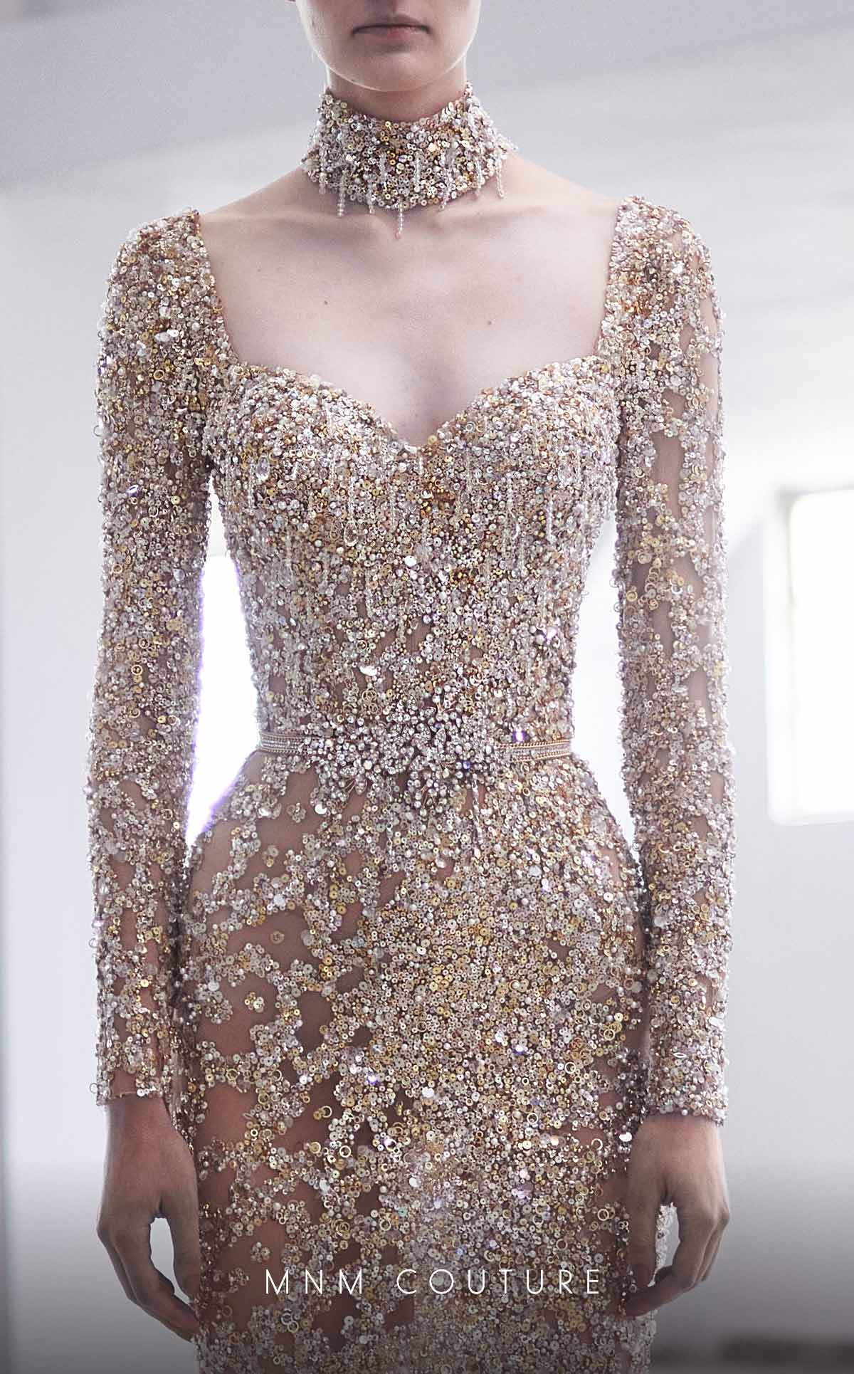 MNM Couture M1017 Fitted Evening Gown Long Beaded Formal Dress