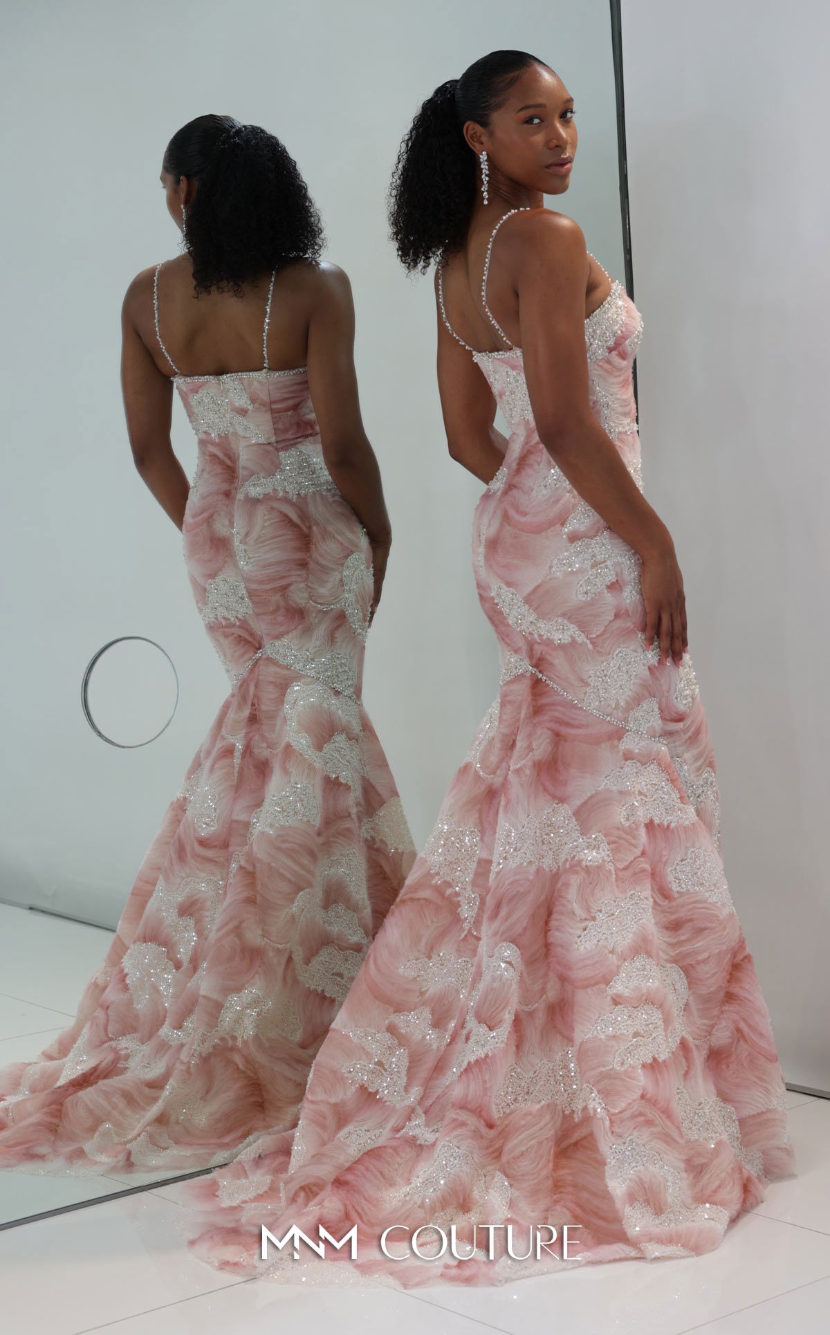 Sweetheart Floor-Length Sequin Formal Mermaid MNM Couture M1133