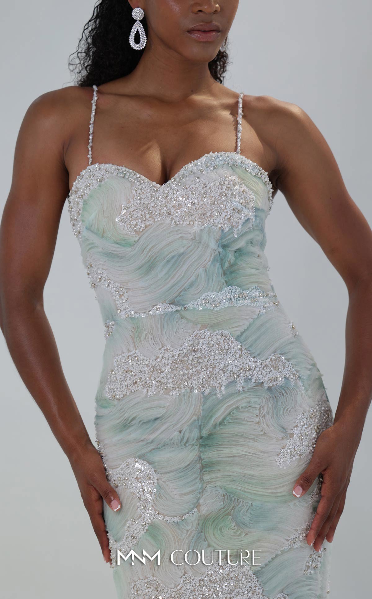 Sweetheart Floor-Length Sequin Formal Mermaid MNM Couture M1133