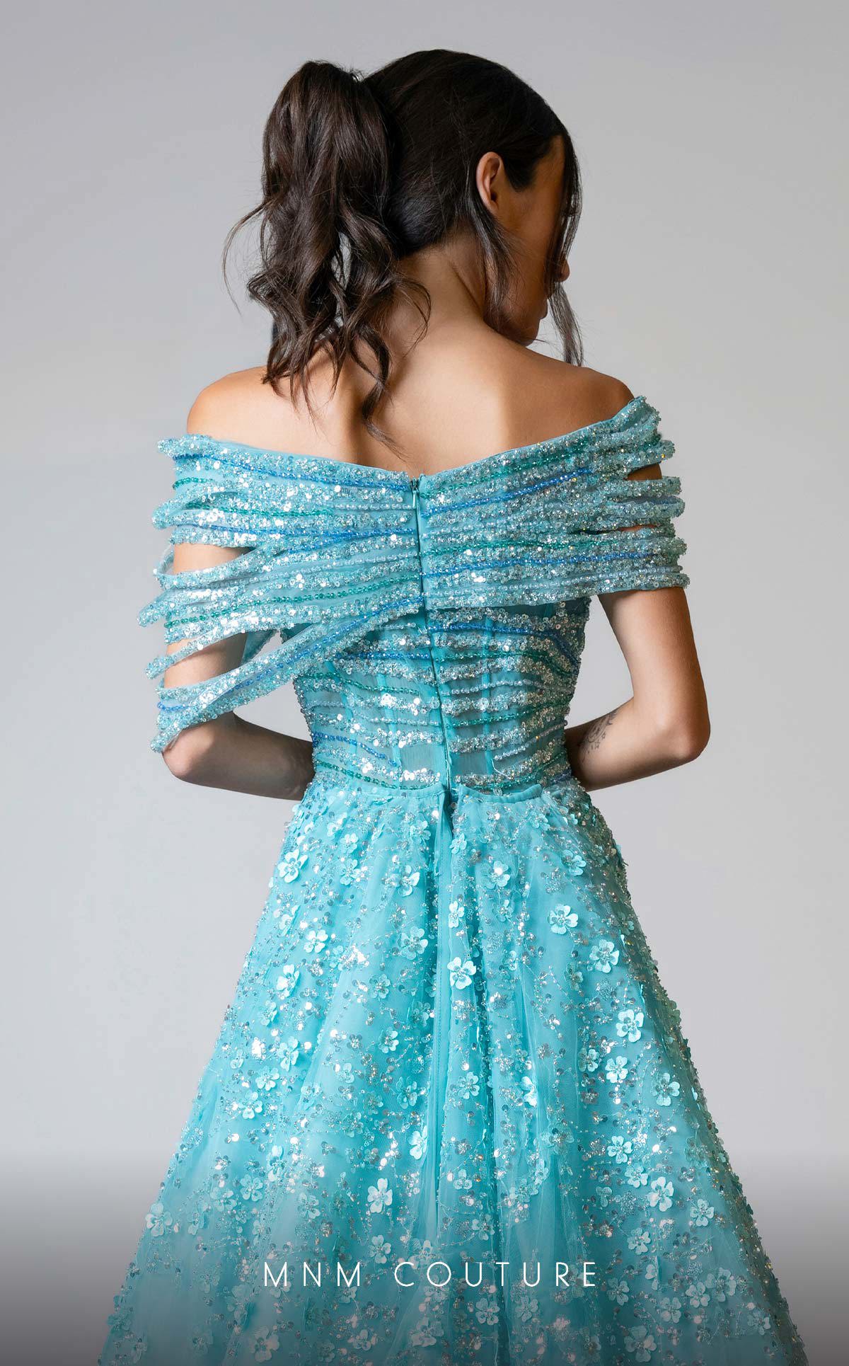 Formal Dresses Long Slit Formal Evening Mermaid Dress Aqua