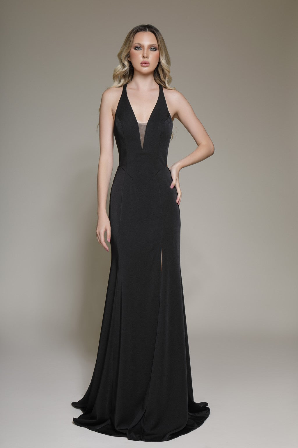 Modessa Couture M19045 Long Prom High Slit Formal Evening Dress