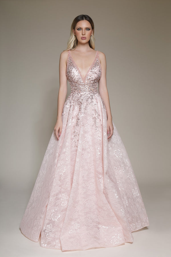 Modessa Couture M19055 A Line Long Formal Evening Dress