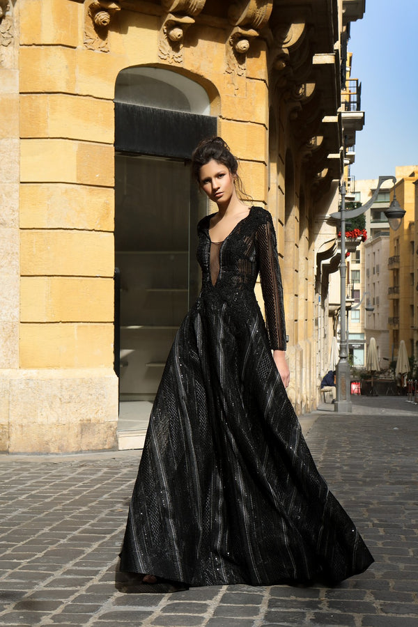 Modessa Couture M19064 Long Formal Evening A Line Dress