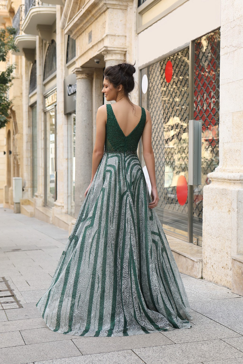Modessa Couture M19078 A Line Long Formal Evening Dress
