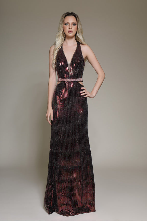 Modessa Couture M19095 Fitted Long Evening Formal Dress