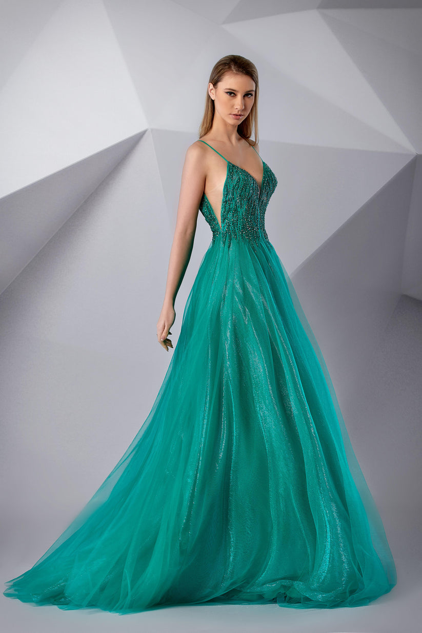 Modessa Couture M20228 Prom Long Formal A Line Evening Dress