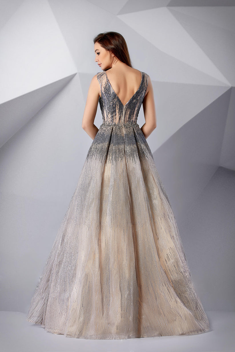 Modessa Couture M20235 Long Formal Prom Beaded Dress