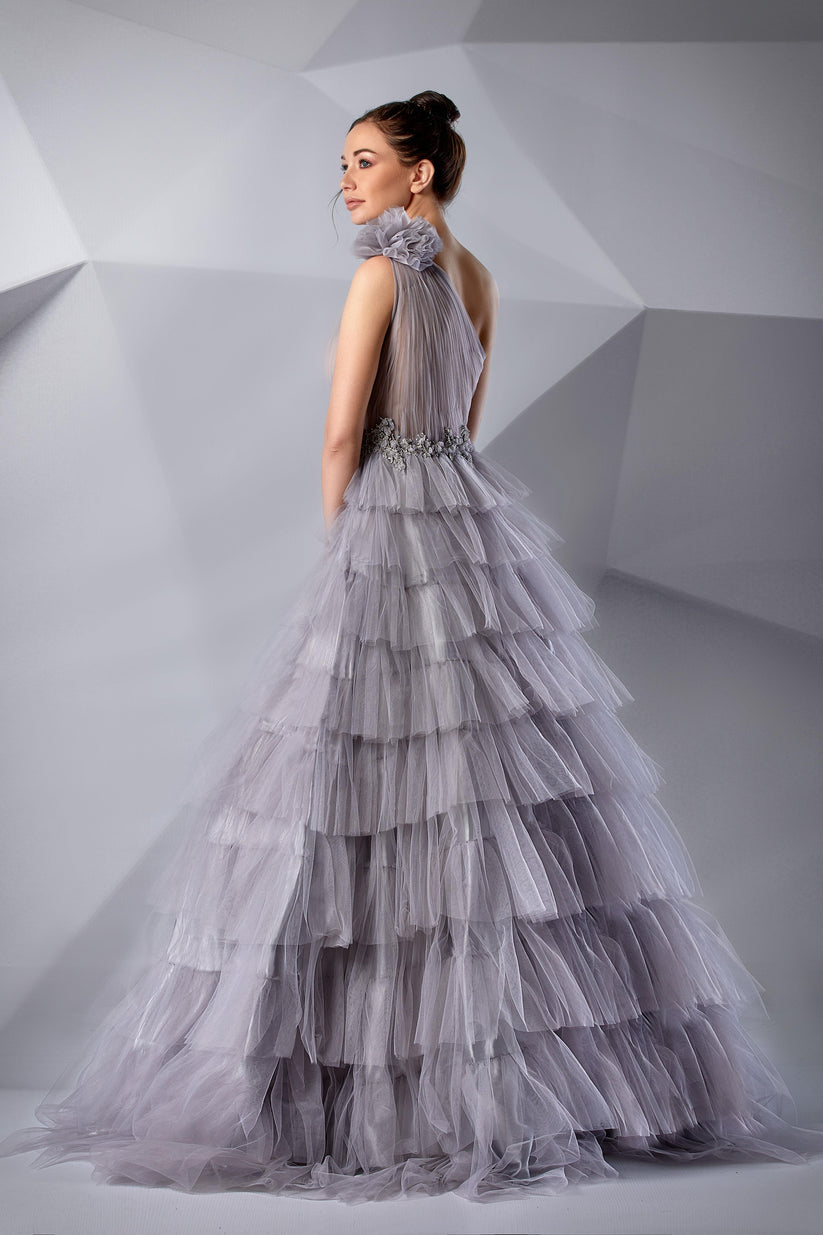 Modessa Couture M20240 Beaded Formal Long Layered Prom Dress
