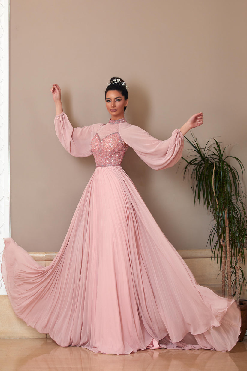 Modessa Couture M20259 Fitted Long Formal Beaded Dress