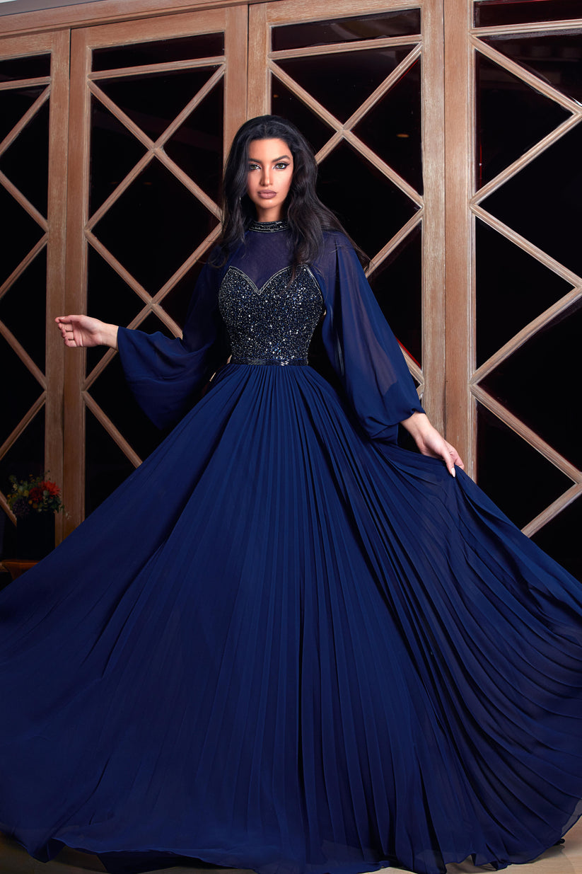 Modessa Couture M20259 Fitted Long Formal Beaded Dress