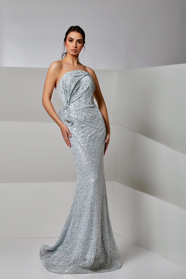 Prom Dresses Mermaid Long Formal Prom Dress Baby Blue