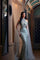 Prom Dresses Fitted Mermaid Long Formal Prom Dress Frosty Green