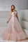 Prom Dresses Long 3D Formal Beaded A Line Prom Dress Blush