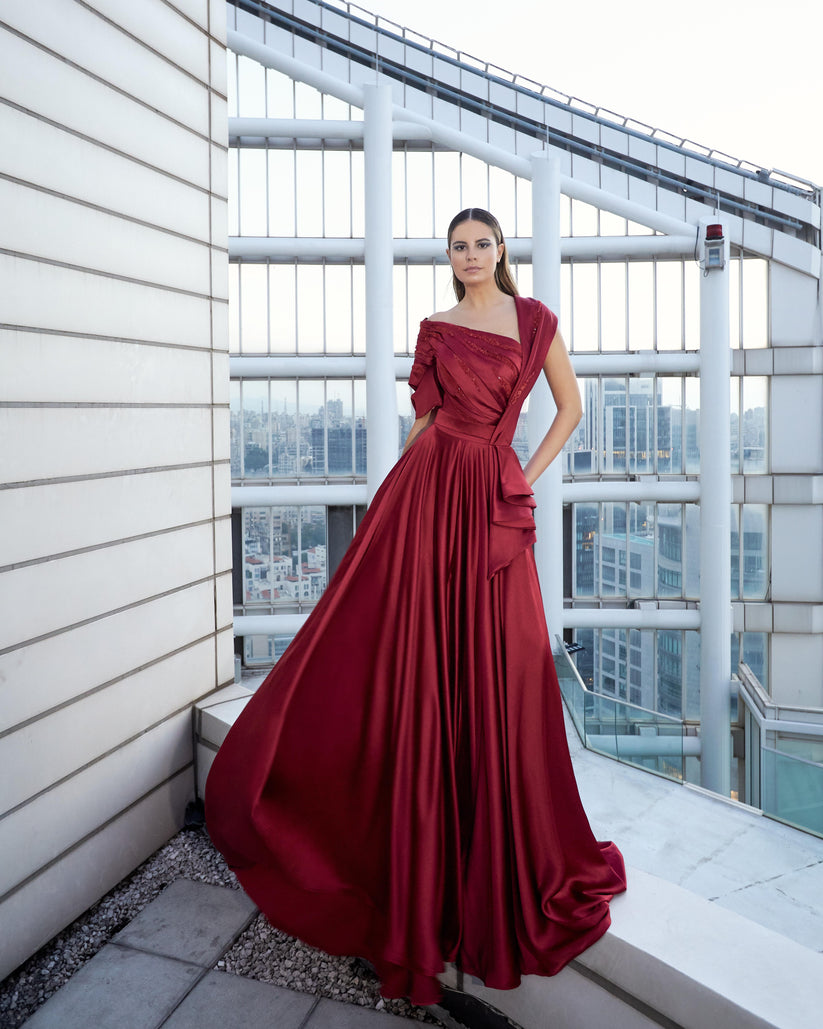 Modessa Couture M20302 Long Formal A Line Evening Dress