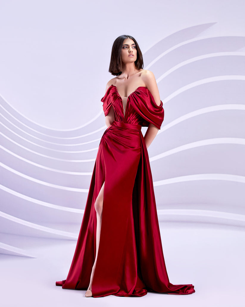 Modessa Couture M20303 Long Prom Slit Formal Evening Dress