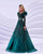 Formal Dresses Long Puff Formal A Line Evening Dress Hunter Green