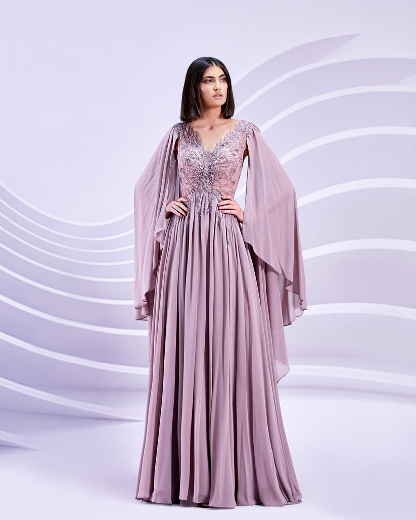 Modessa Couture M20321 Long Beaded Formal A Line Dress