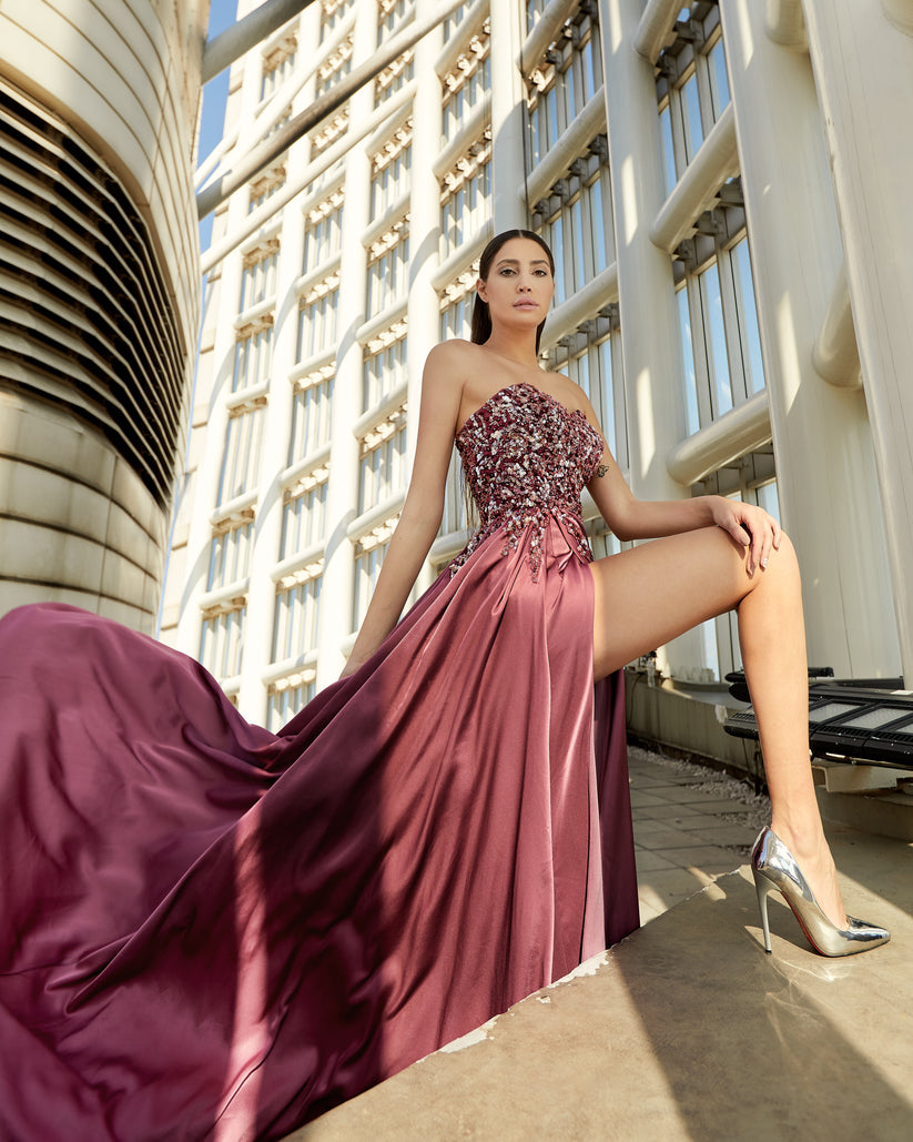 Modessa Couture M20327 Beaded Long Formal Prom Dress