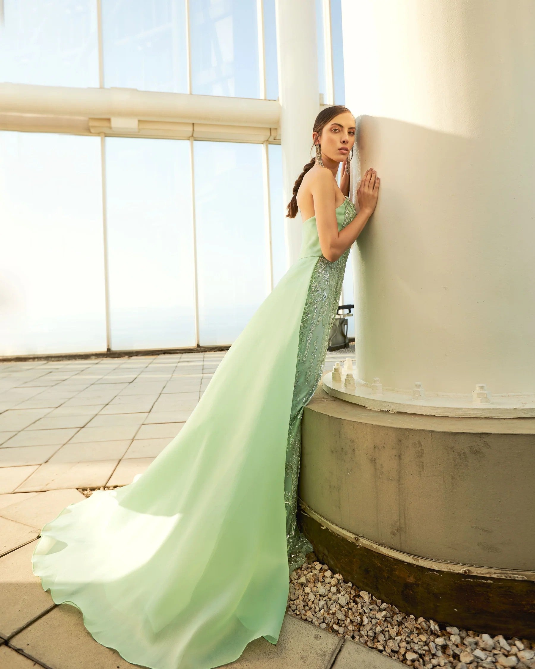 Modessa Couture M20333 Long Formal Fitted Beaded Prom Dress