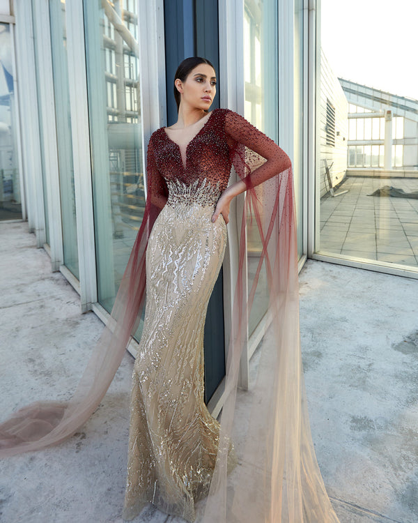 Modessa Couture M20336 Long Formal Mermaid Evening Dress