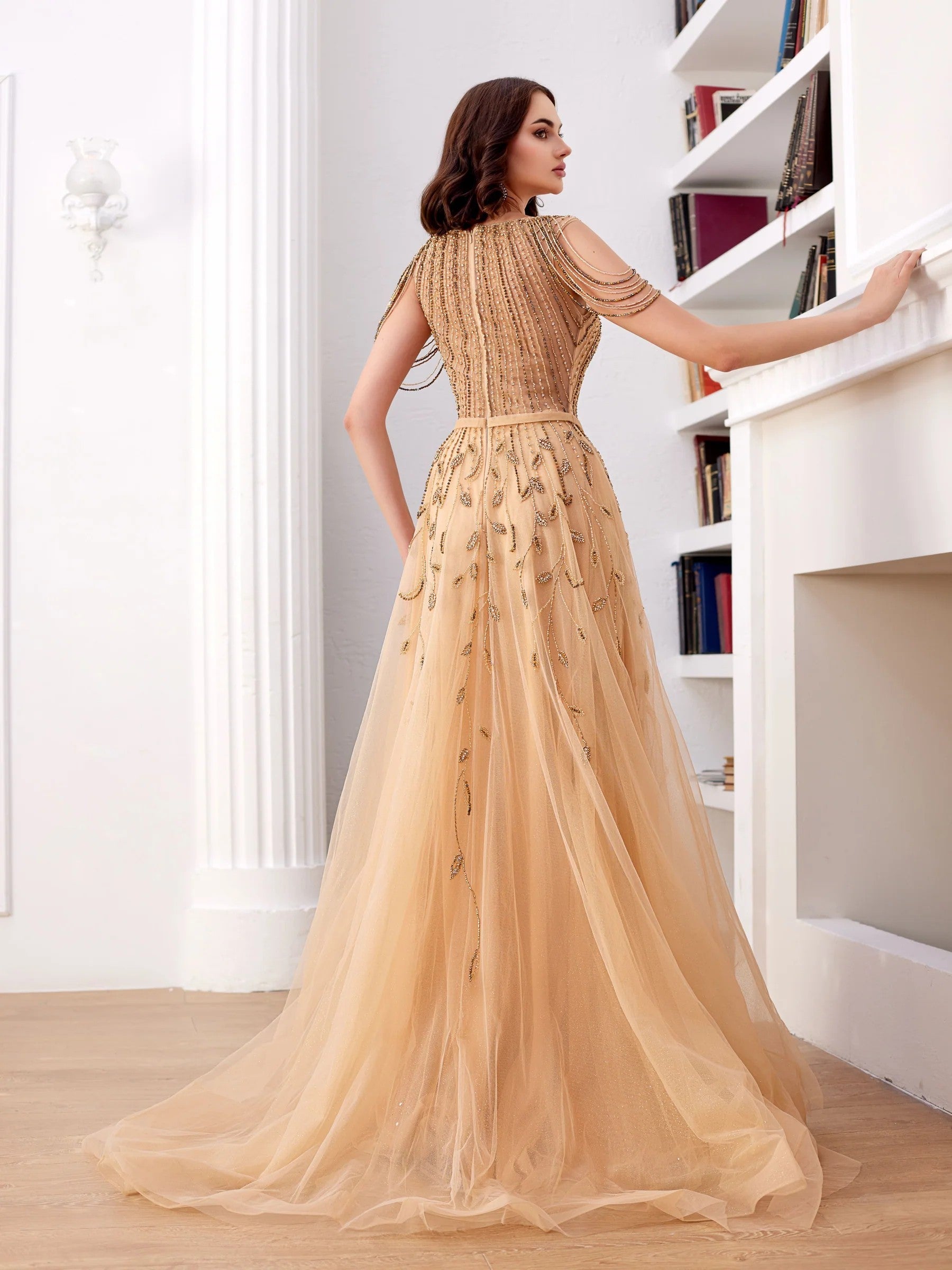 Modessa Couture M20350 Long Ball Gown Beaded Formal Prom Dress