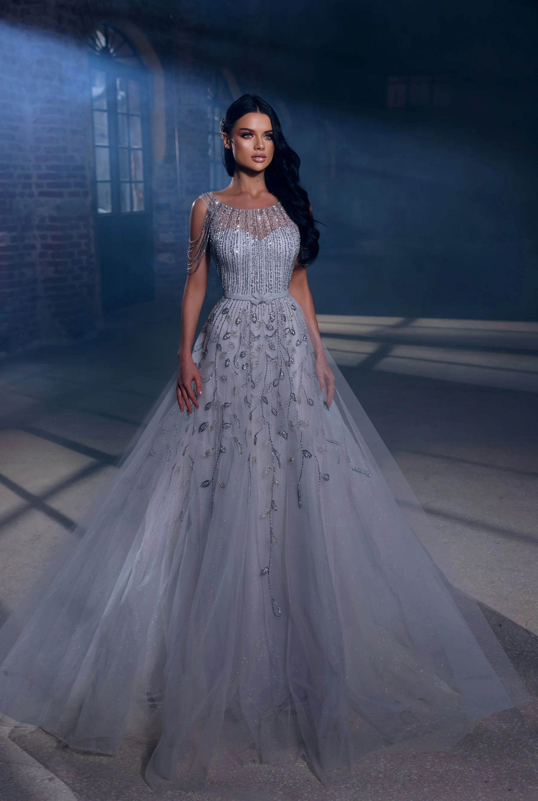 Modessa Couture M20350 Long Ball Gown Beaded Formal Prom Dress