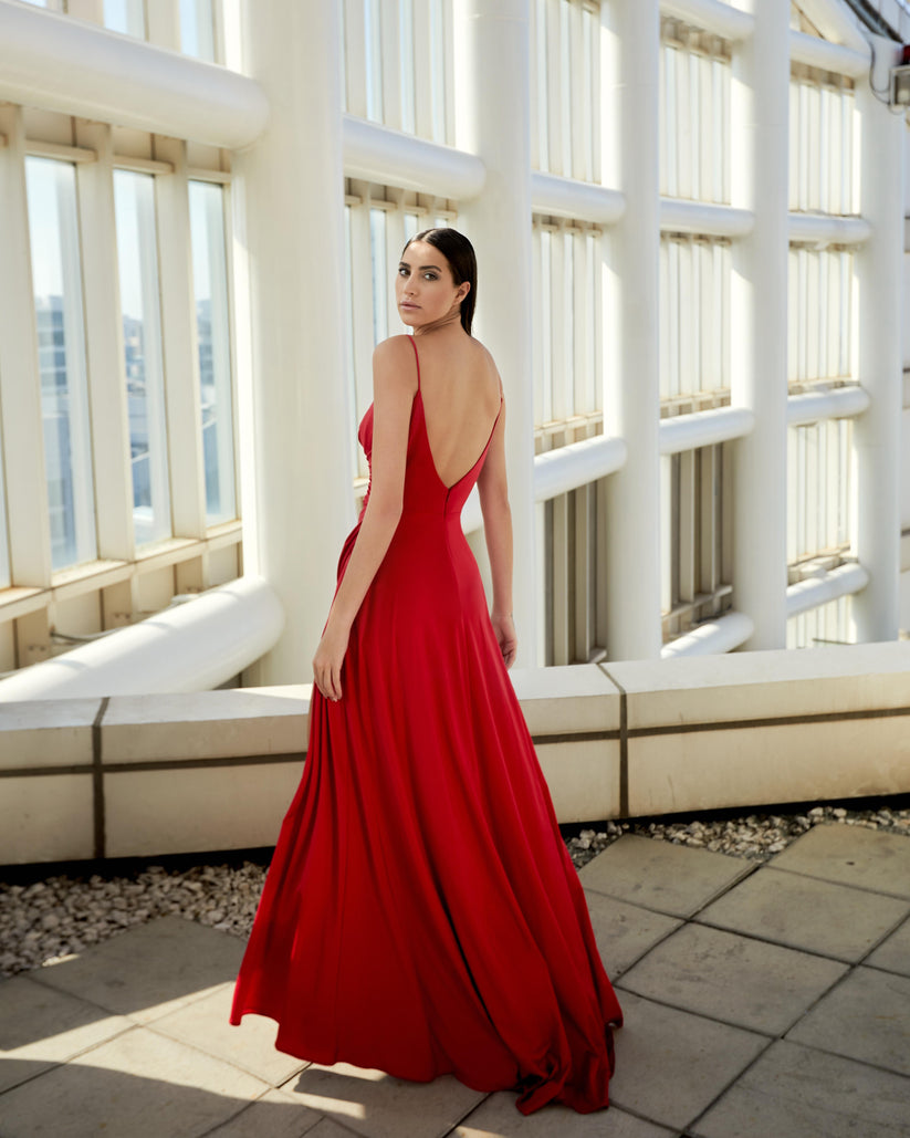 Modessa Couture M20355 Fitted Formal Long Slit Prom Dress