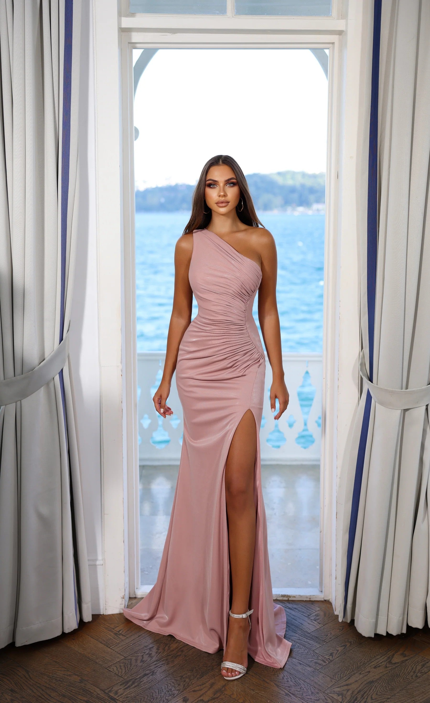 Modessa Couture M20366 Fitted Slit Long Formal Prom Dress