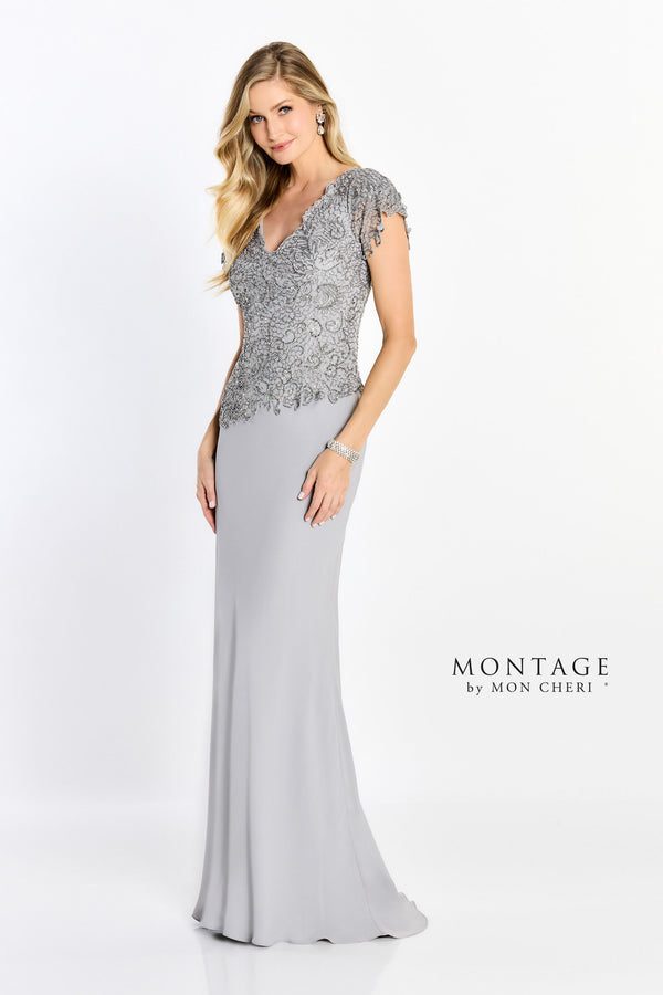 Montage M2202 Long Formal Beaded Mother of the Bride Dress