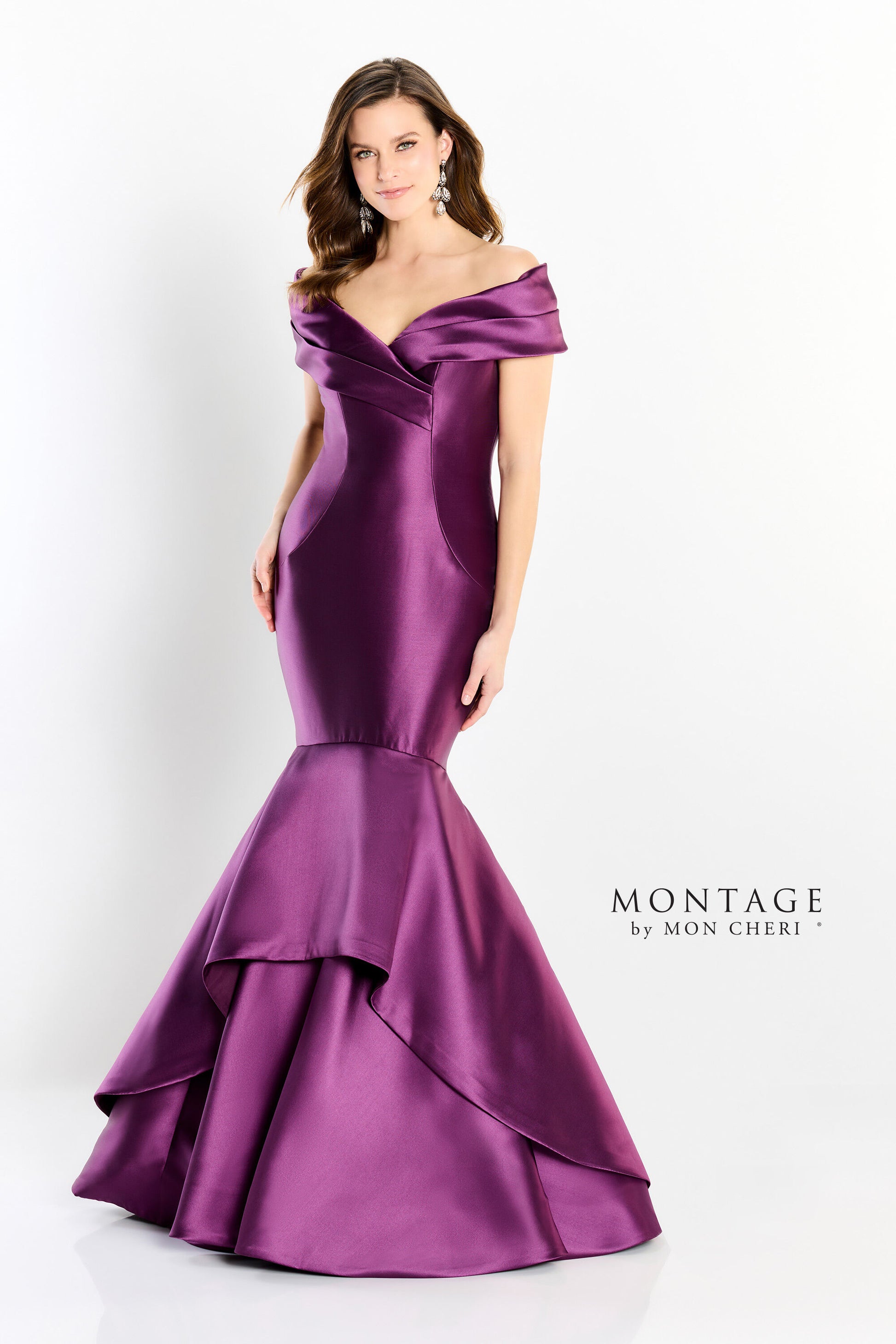 Montage M2207 Pleated Long Formal Evening Mermaid Dress