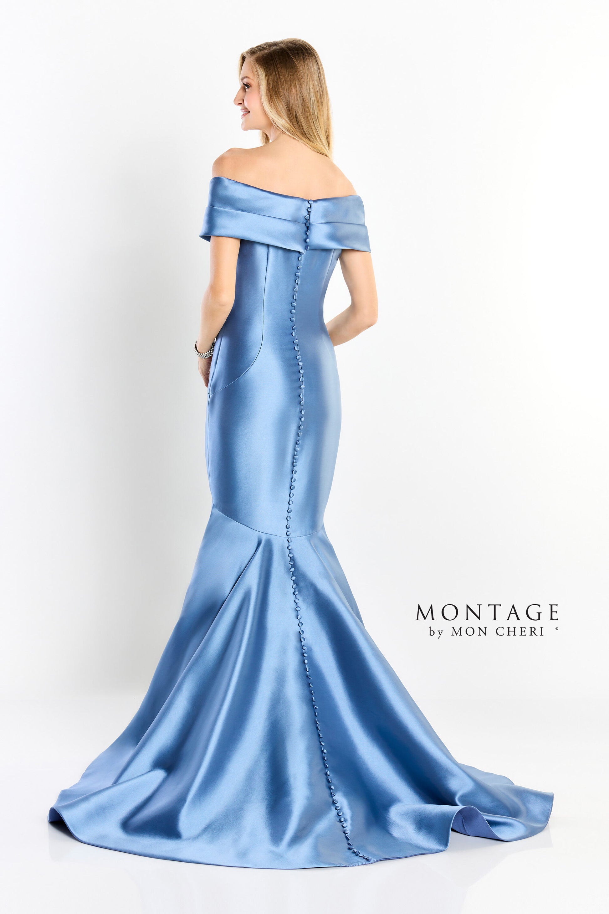 Montage M2207 Pleated Long Formal Evening Mermaid Dress