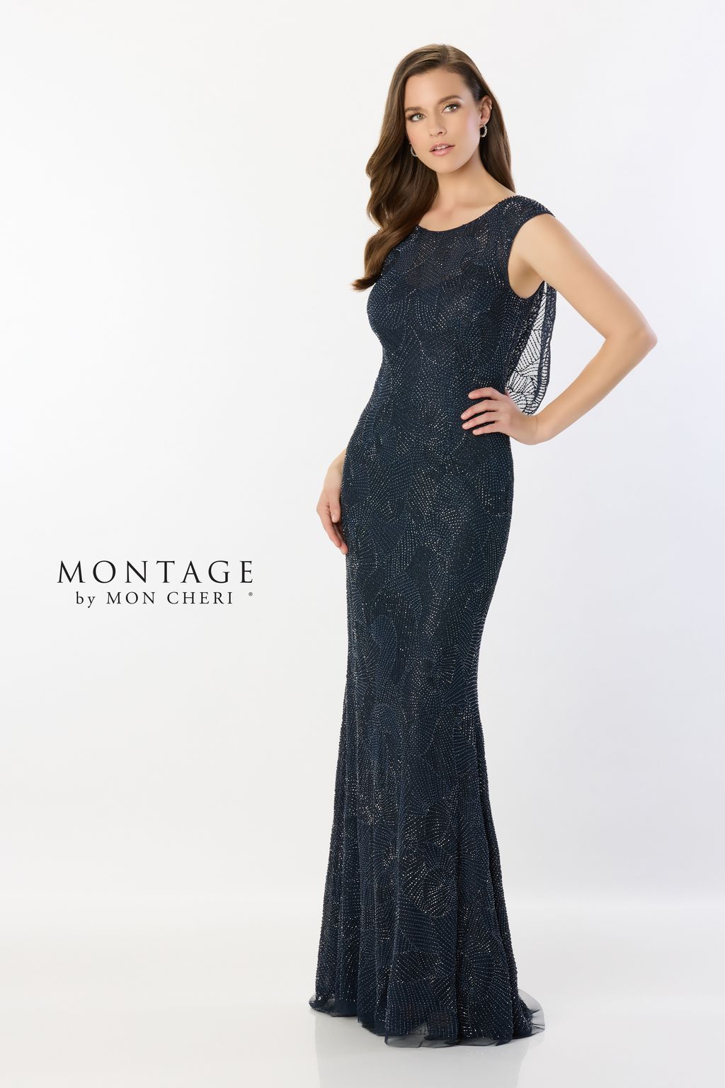 Montage M2236 Beaded Long Formal Evening Dress