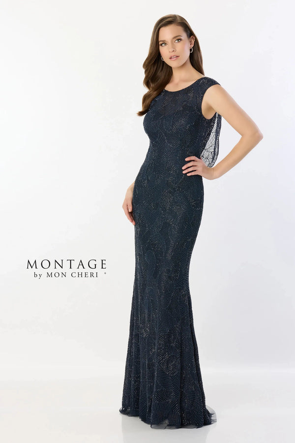 Montage M2236 Beaded Long Formal Evening Dress