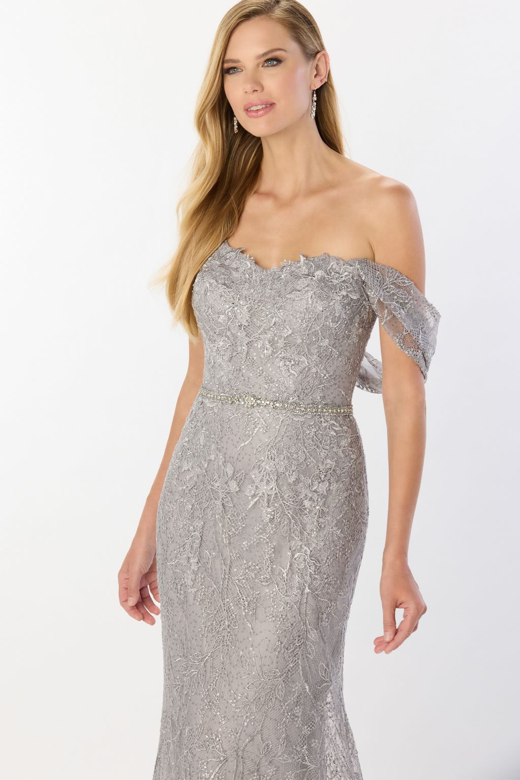 Montage M2238 Long Beaded Belt Evening Formal Dress