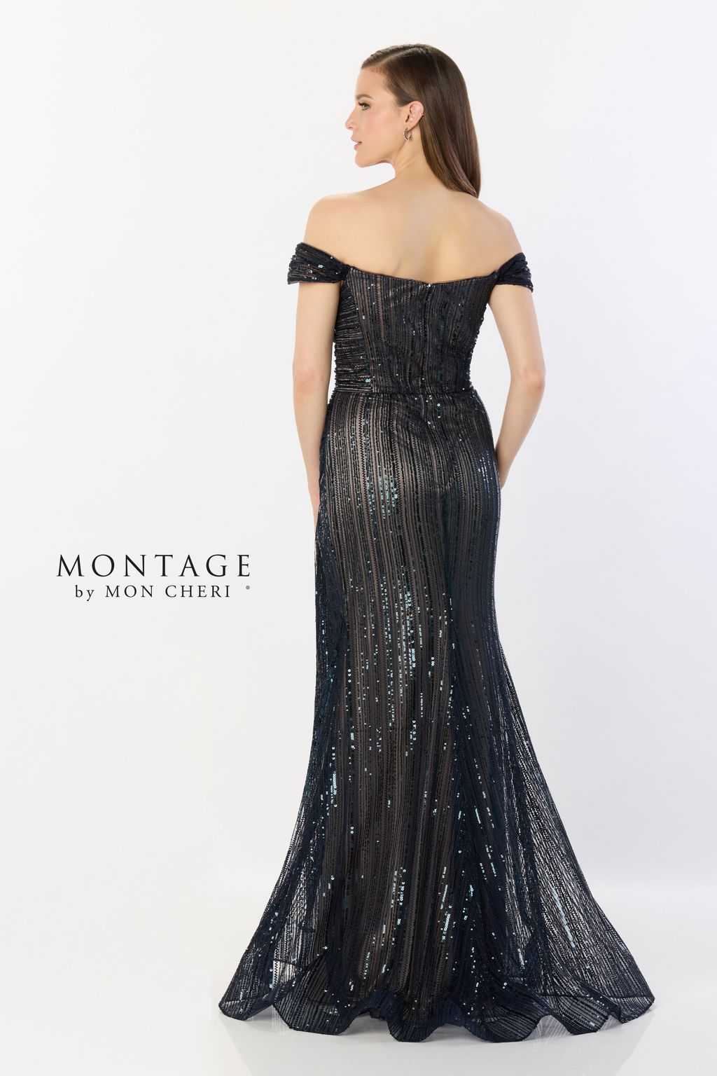 Montage M2240 Sequin Long Split Formal Dress