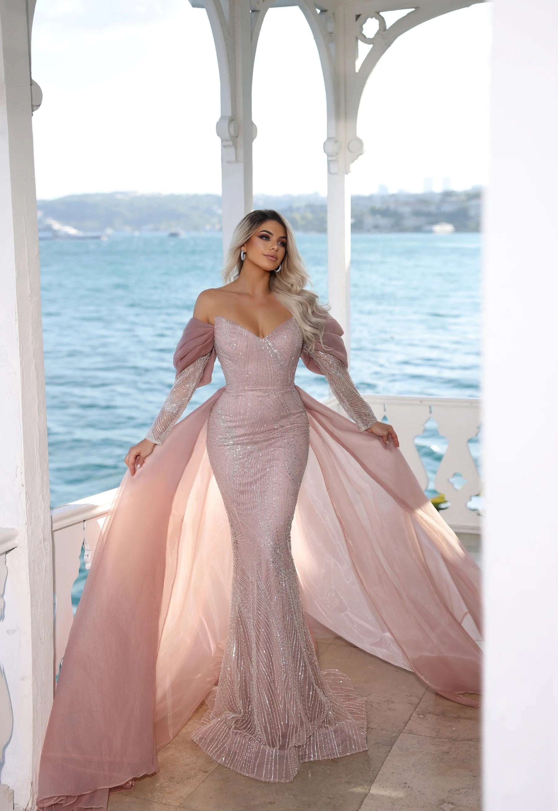 Modessa Couture M22403 Long Formal Mermaid Sequin Evening Prom Dress