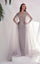 Formal Dresses Fitted Long Formal Evening Cape Dress  Light Purple