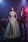 Prom DressesLong Formal Beaded Capelet Overskirt Prom Dress Light Green
