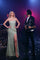 Prom Dresses Long Formal Fitted Slit Prom Sequin Dress Light Green