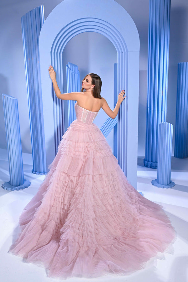 Modessa Couture M23534 Prom Long Ball Gown Layered Prom Dress