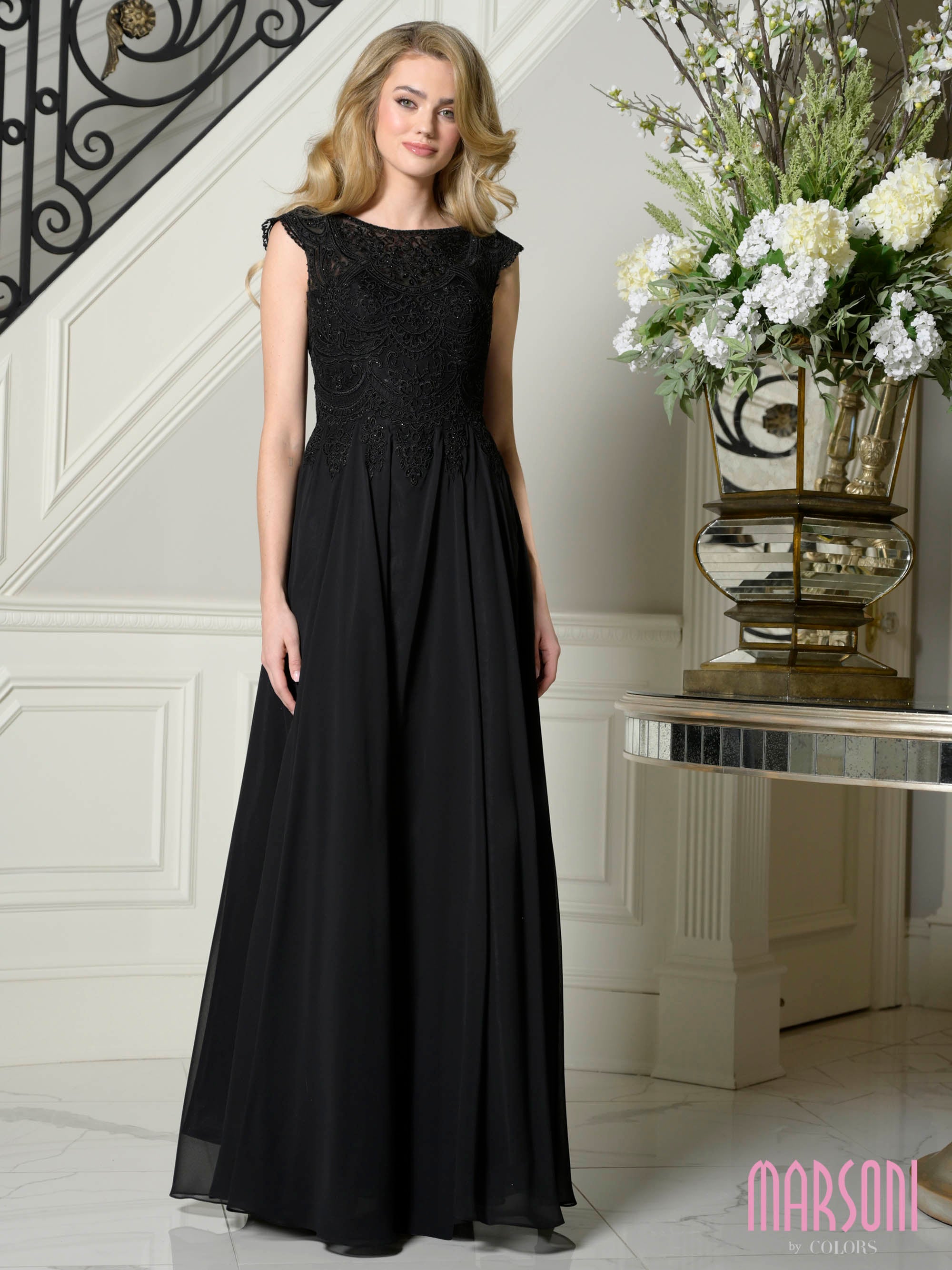 Marsoni Mother of the Bride Long Chiffon Dress 238 - The Dress Outlet