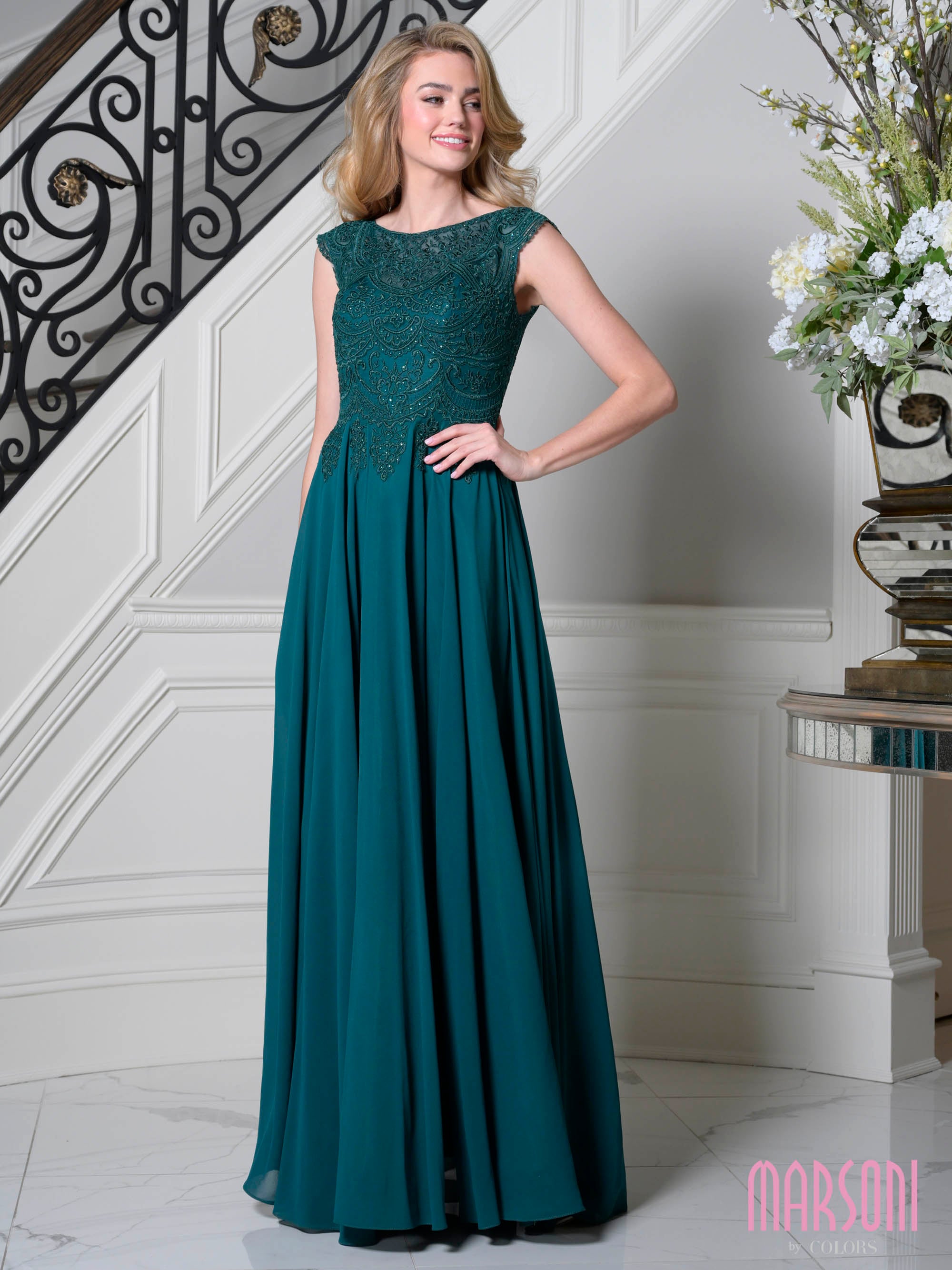 Marsoni Mother of the Bride Long Chiffon Dress 238 - The Dress Outlet