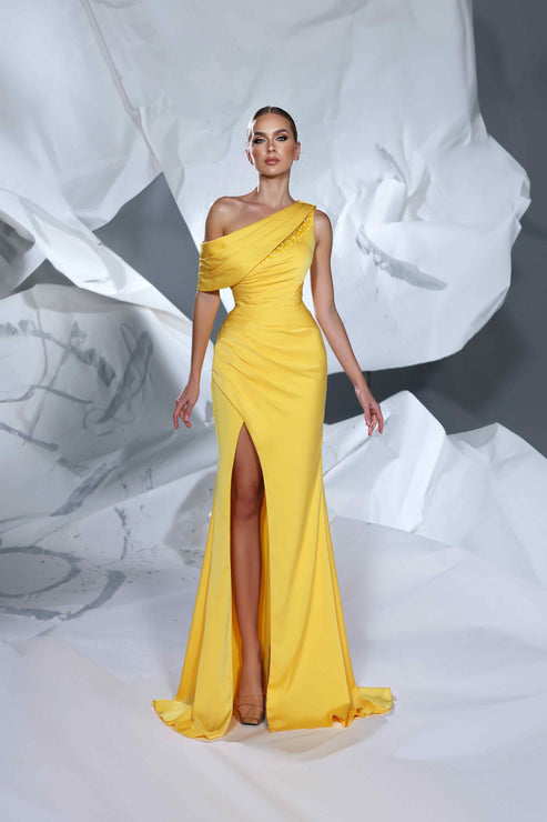 Modessa Couture M24621 Long Fitted Formal Slit Evening Prom Dress