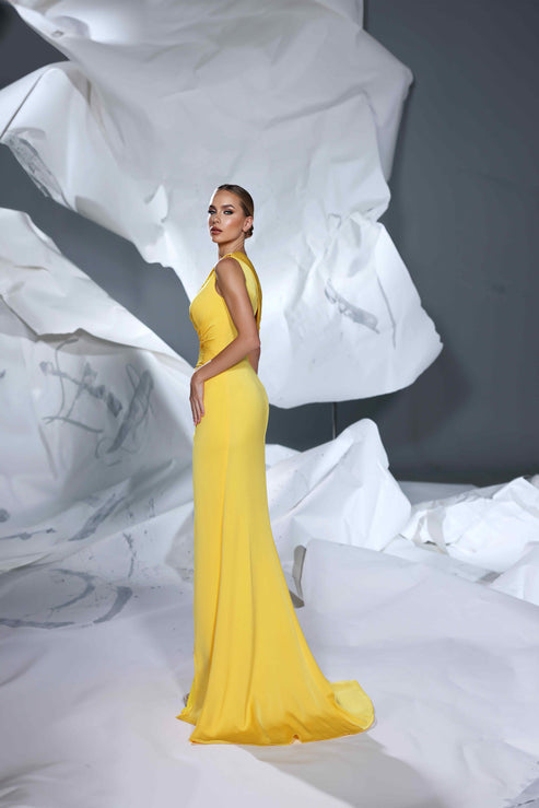 Modessa Couture M24621 Long Fitted Formal Slit Evening Prom Dress