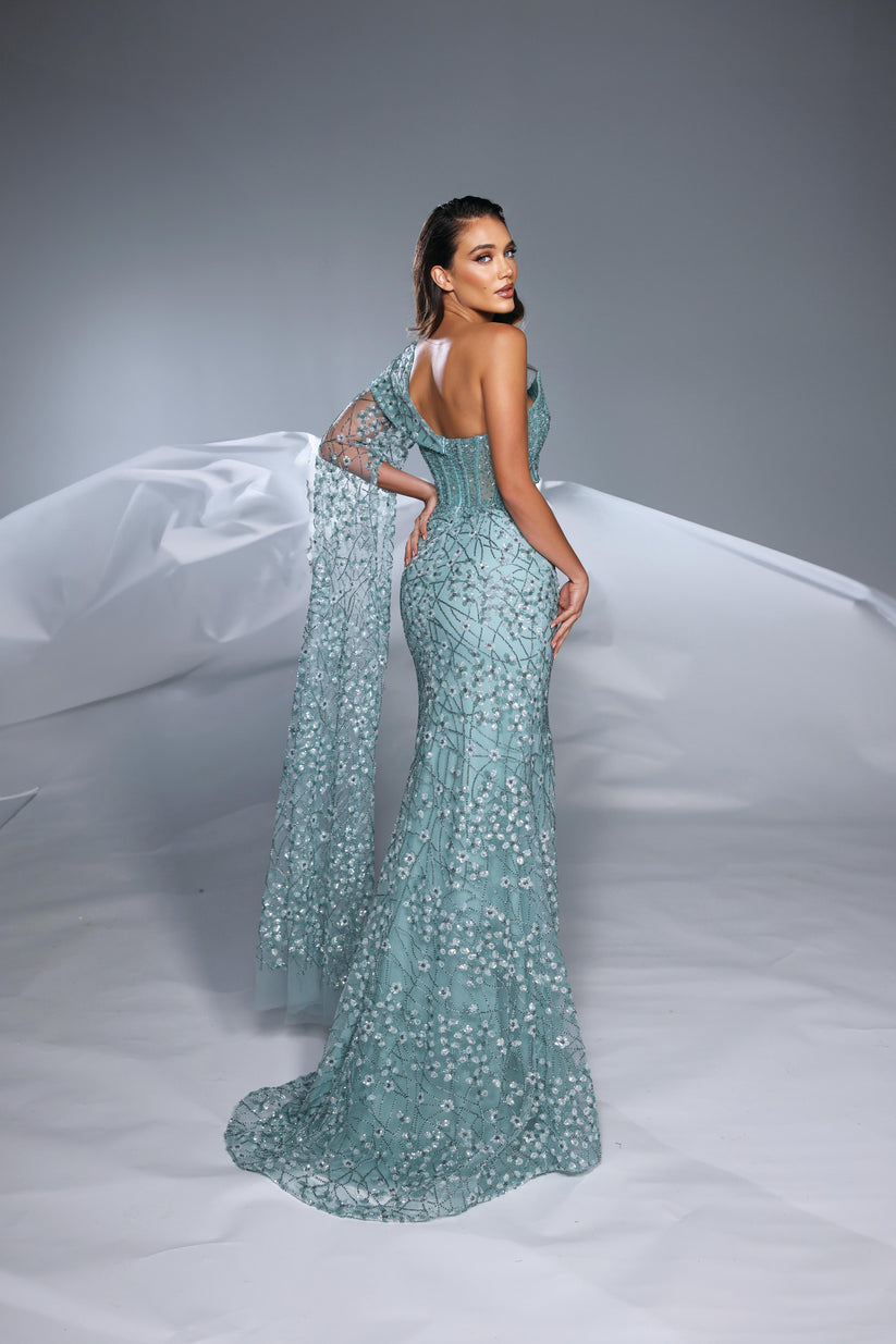 Modessa Couture M24631 High Slit Formal Prom Long Dress