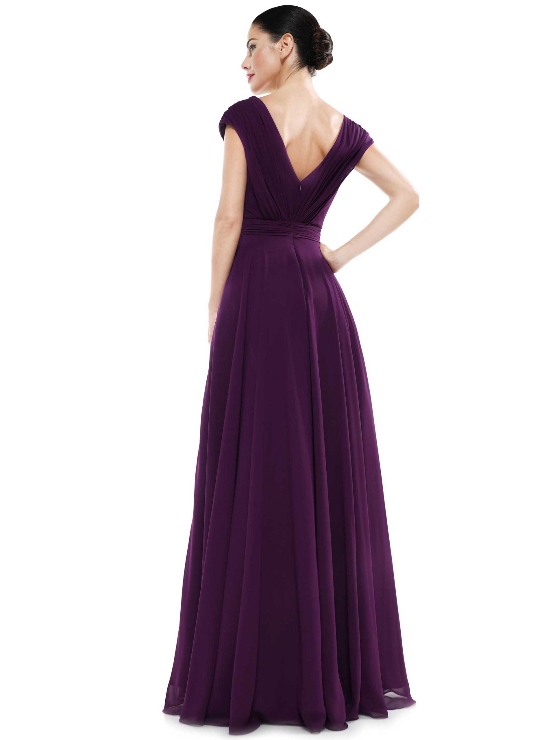 Marsoni Mother of the Bride Long Formal Dress 251 - The Dress Outlet Eggplant