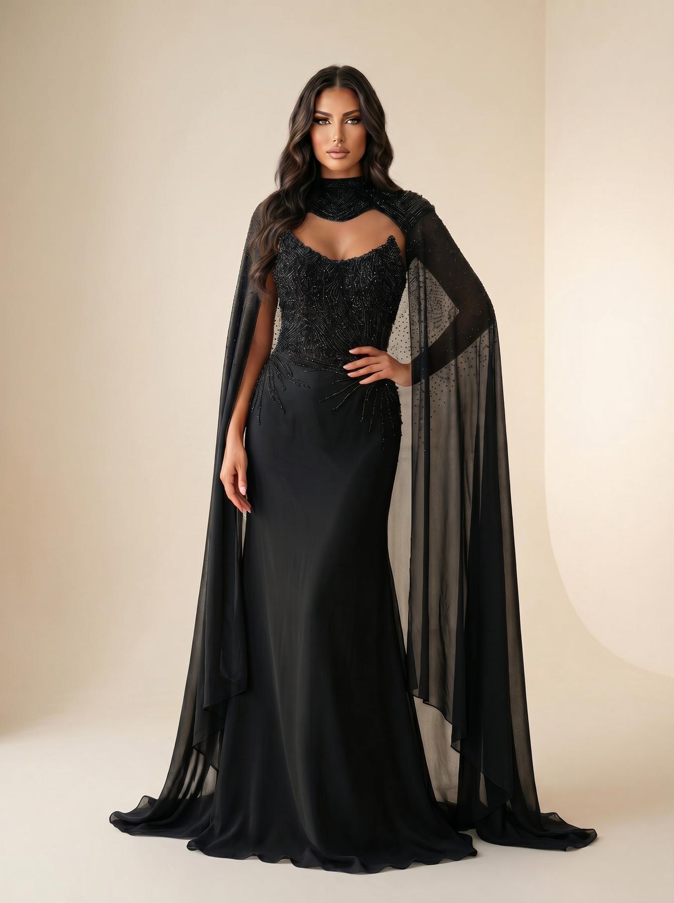 Sweetheart Floor-Length Chiffon Formal Sheath/Column Modessa Couture 26705