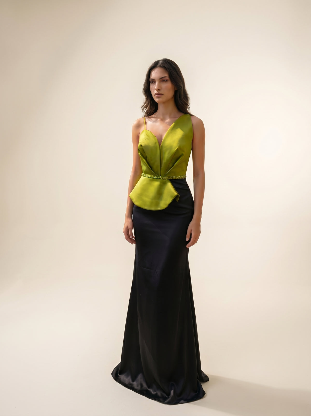 V-Neck Sleeveless Floor-Length Formal Mermaid Modessa Couture 26715